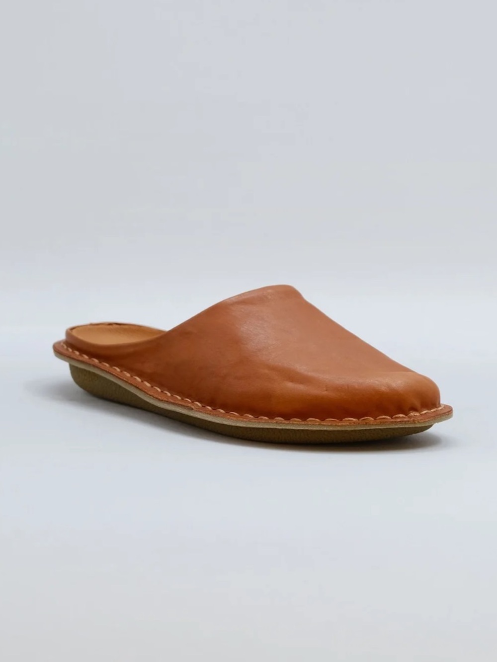 VIBAe ROMA Leather Slip-on shoes in Cognac Brown S-616 Sz 9